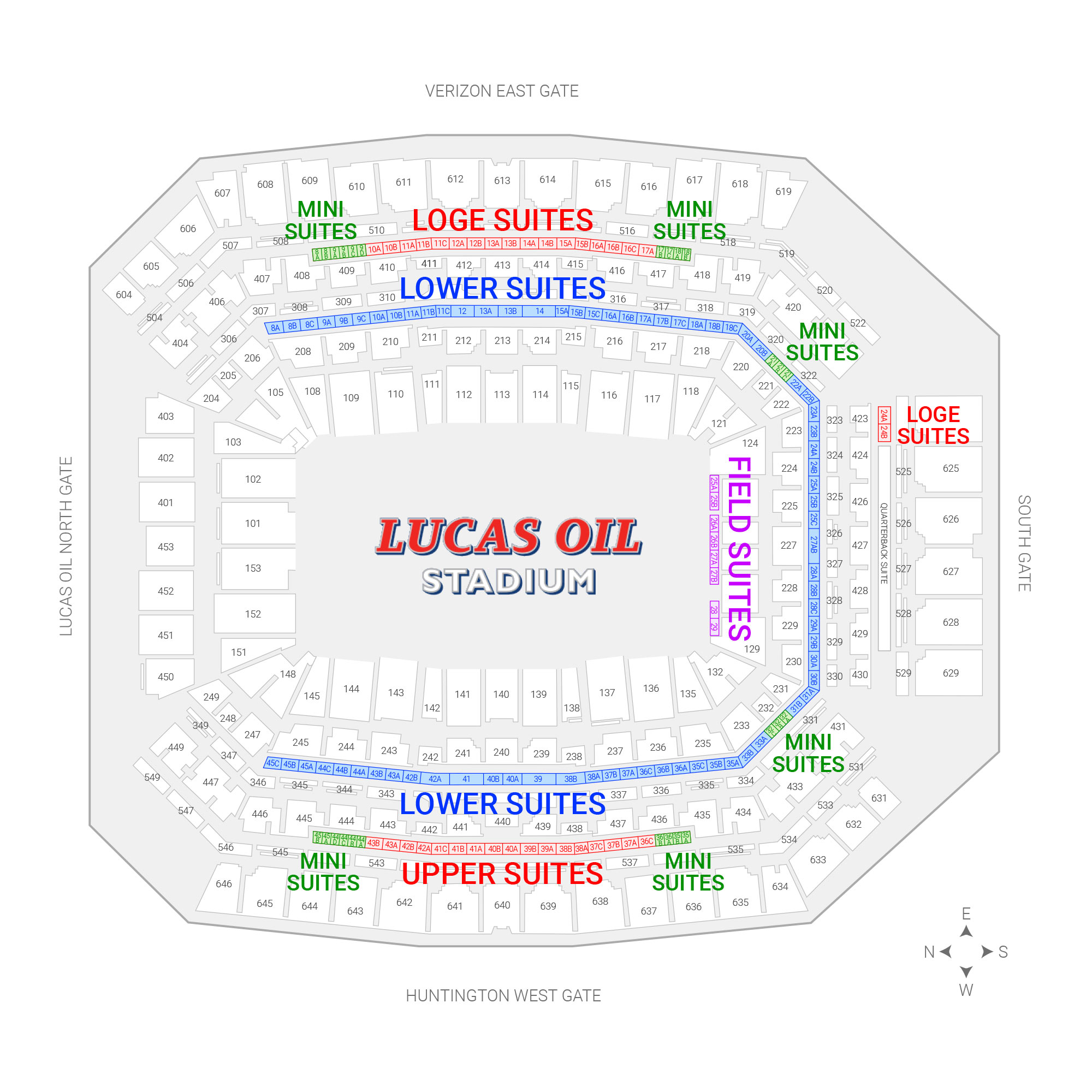 NCAA Mens Final Four suite map