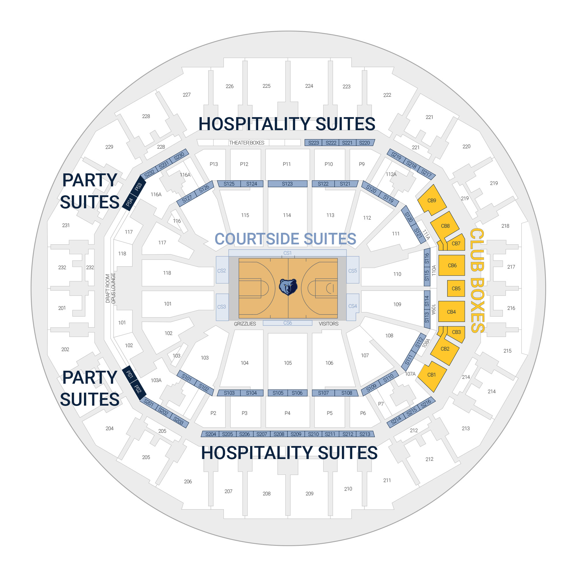 FedExForum suite map