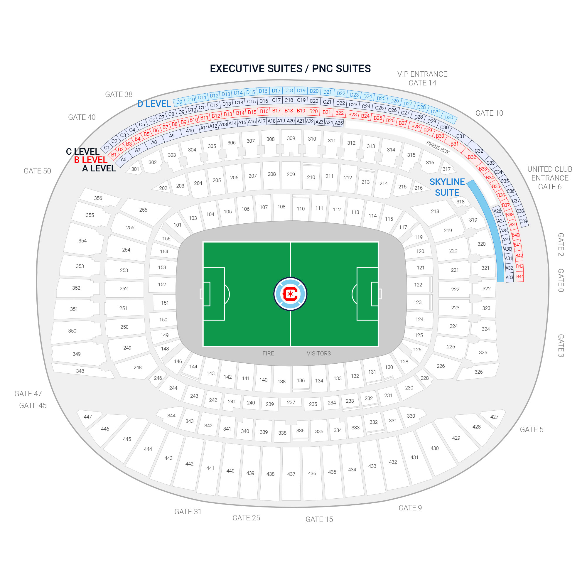 Soldier Field Suite Map