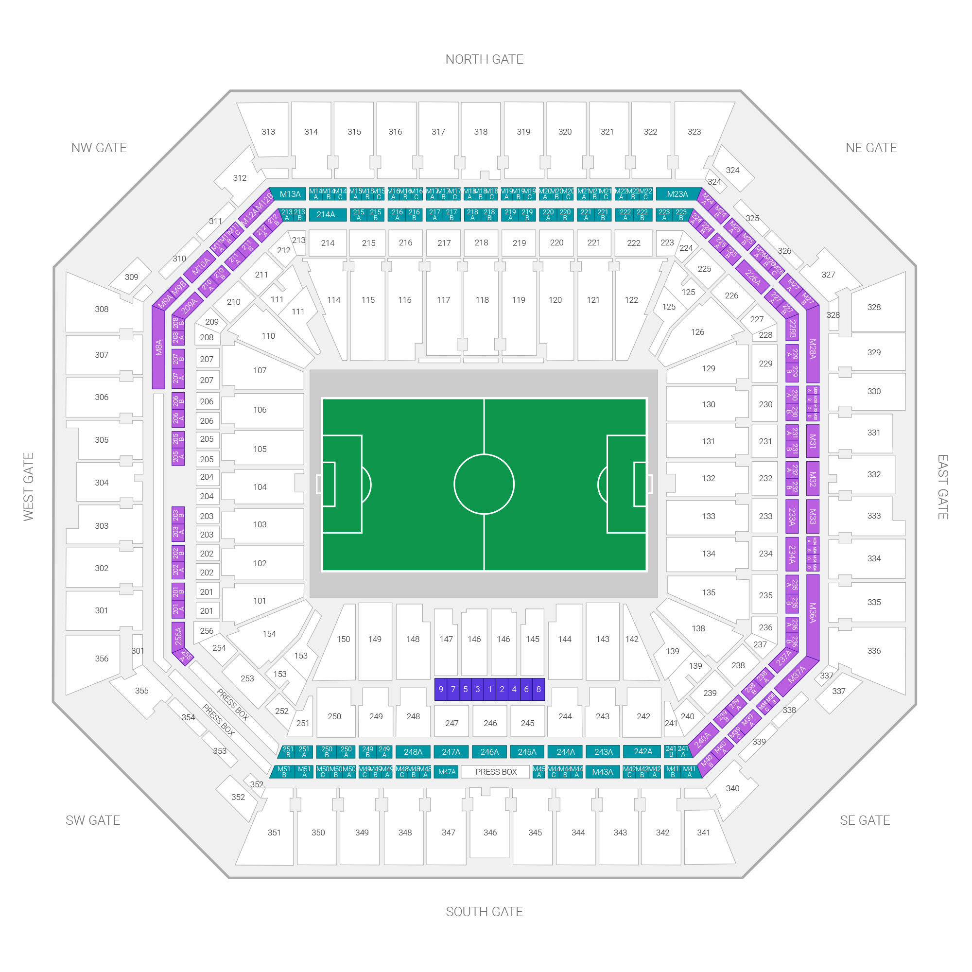 Miami Stadium Suite Map