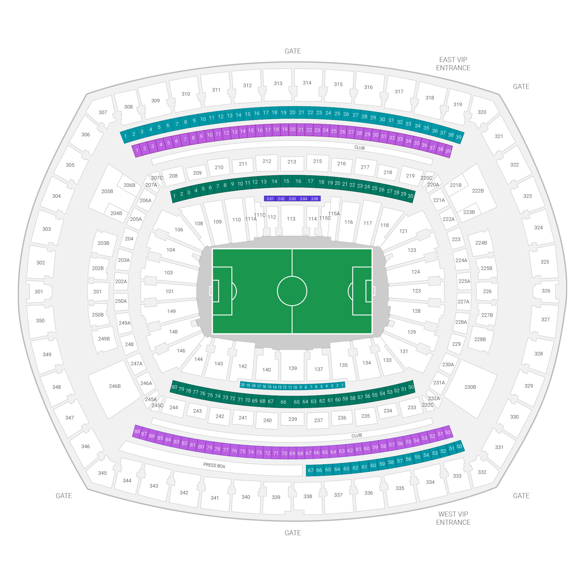 New York New Jersey Stadium Suite Map