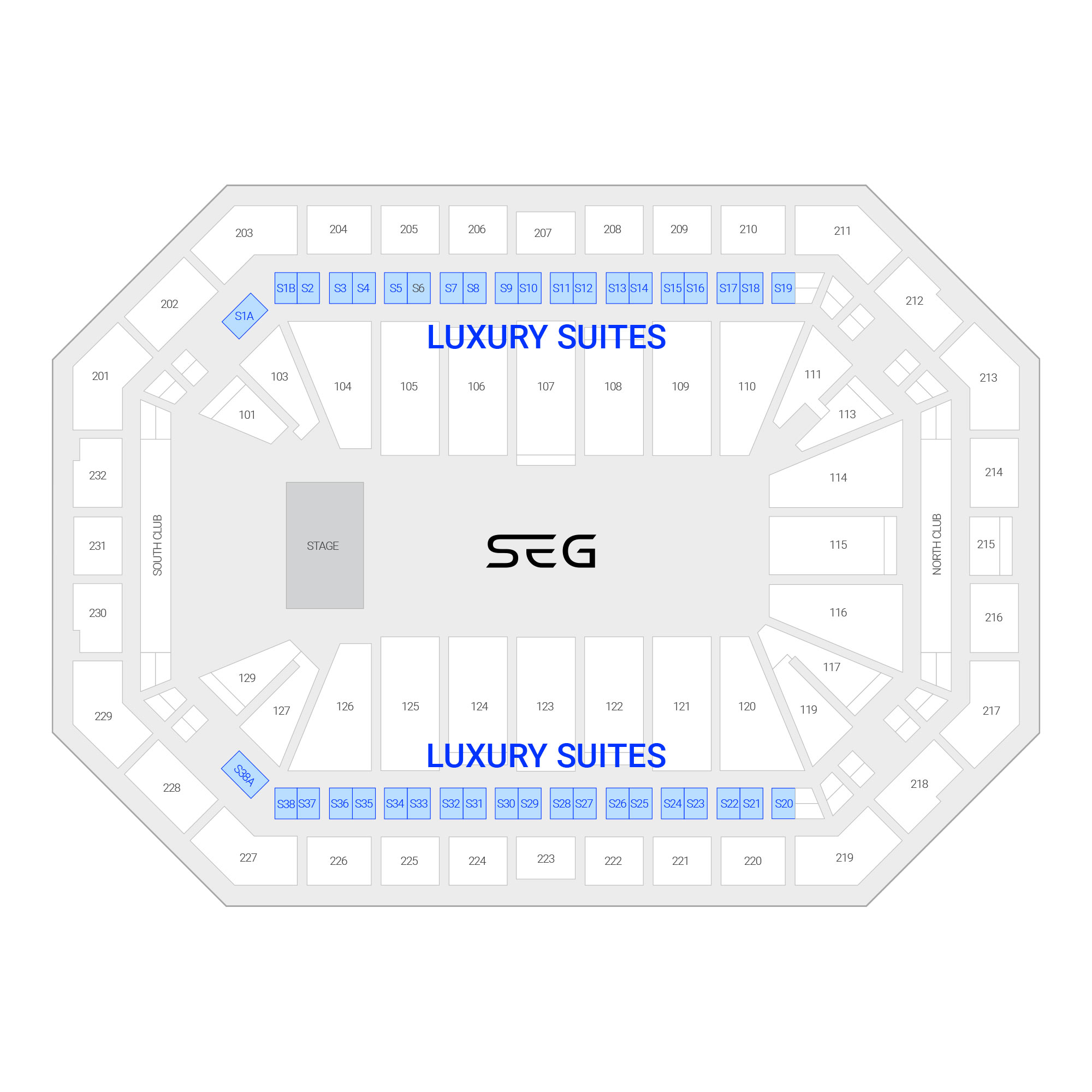 Dickies Arena suite map